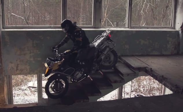 bmw r1200gs tears up a children s camp video