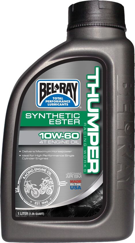 new single cylinder synthetic racing oil from bel ray