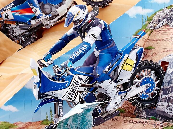 get ready for the dakar rally with new yamaha paper crafts display