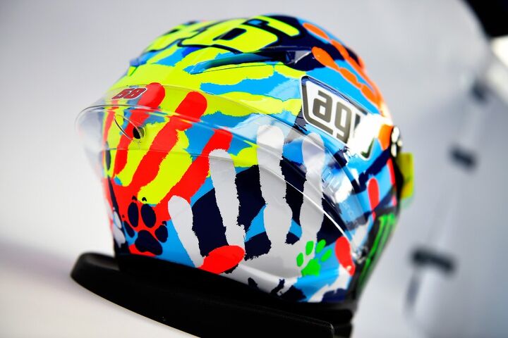 agv releases misano gives us a hand rossi replica helmet video