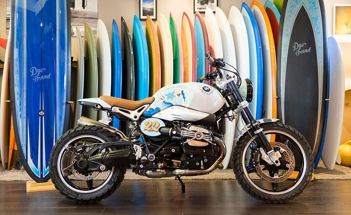 bmw scrambler concept bike revealed in biarritz france, Ornamental Conifer Mason Dyer and BMW on a surfing inspired scrambler Who knew