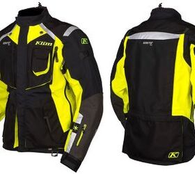 A photograph showing the armored waterproof construction of the Klim  Badlands Pro jacket reviewed in this gear guide as the best adventure  motorcycle jacket for all bikers - Motorcycle Gear Hub