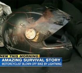 Motorcyclist Struck By Lightning, Crashes, Survives