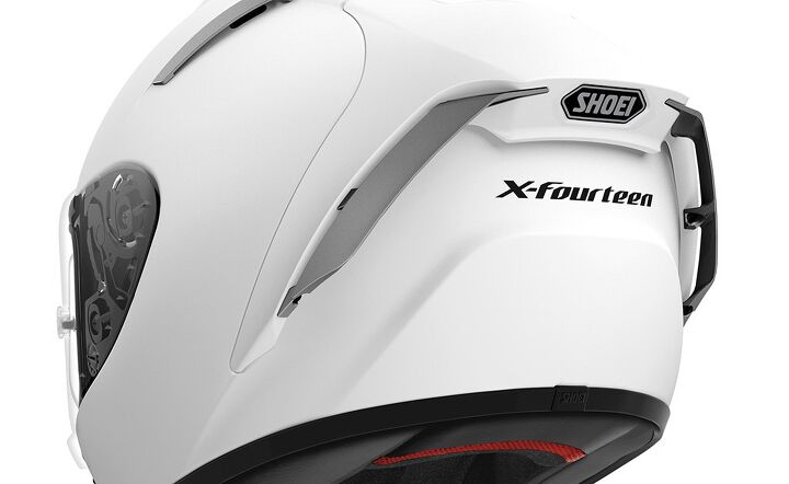 shoei announces x fourteen helmet, Optional rear flaps are available for tuning the aerodynamic performance of the Shoei X Fourteen