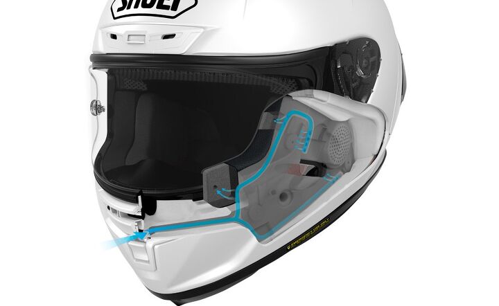 shoei announces x fourteen helmet, Shoei X Fourteen cheek pad cooling system