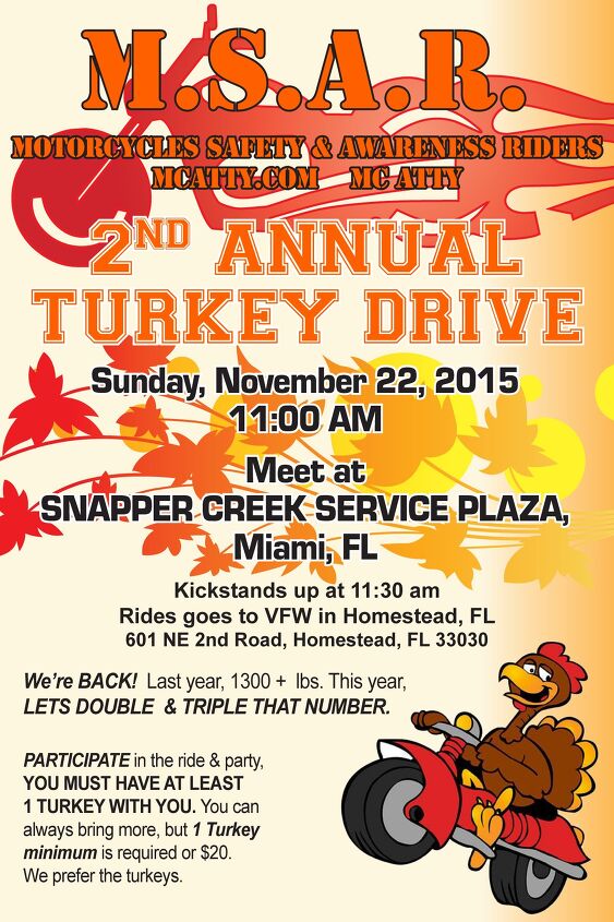 donate to msar turkey ride and help the hungry this thanksgiving