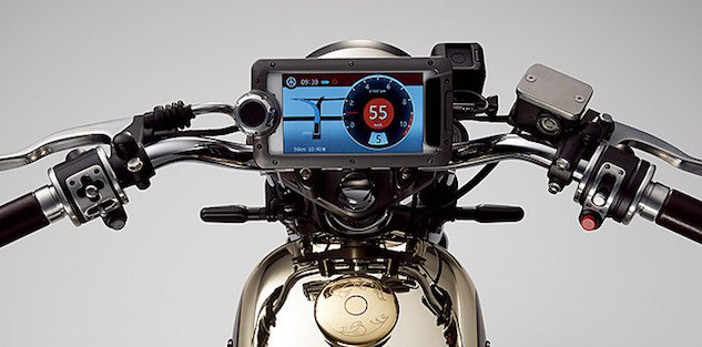 yamaha resonator 125 concept, A multifunction smartphone instrument cluster that is fun to use whether you re on or off the bike