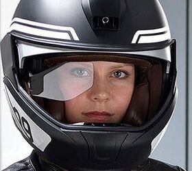 Motorcycle helmet store rear view hud