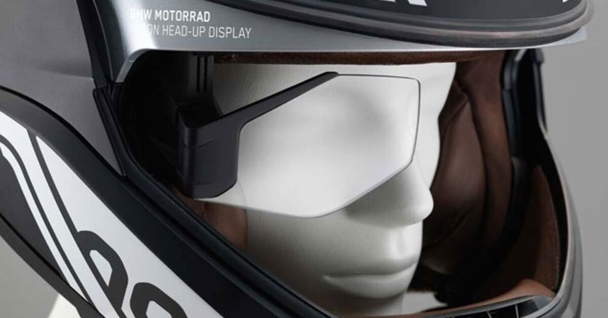 bmw hud motorcycle helmet MOTOEYE E6+ HUD, Bluetooth, Rearview Camera, CarPlay Norton's New Owners Design HUD
