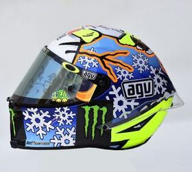 Rossi and Iannone Reveal AGV Winter Test Helmets | Motorcycle.com
