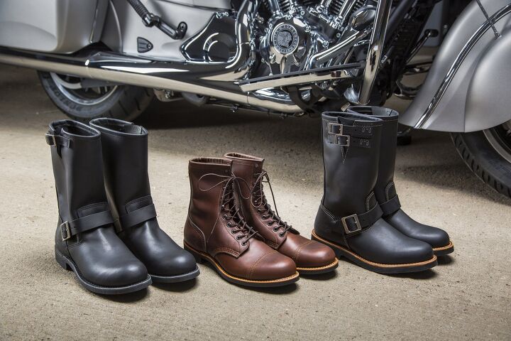 indian partners with red wing shoes to create line of motorcycle boots