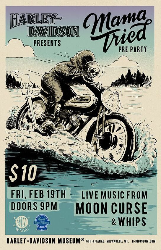 mama tried pre party feb 19 at harley davidson museum