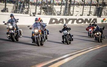 Harley-Davidson Leads Convoy Of First Responders And Military Around Daytona International Speedway