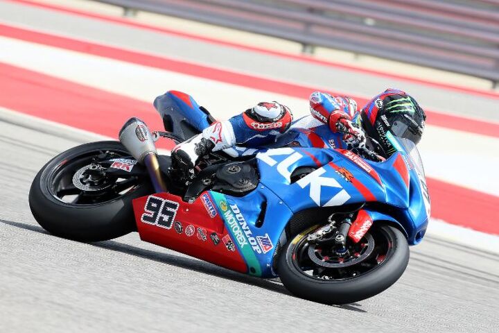 motoamerica dunlop completes first day of testing at cota, Roger Hayden rode the Yoshimura Suzuki GSX R1000 to the second fastest time