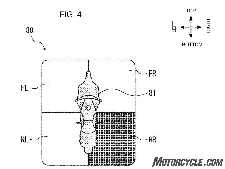honda patents blind spot monitors for motorcycles