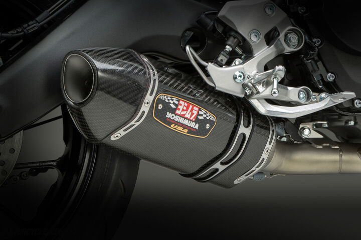 yoshimura 2016 yamaha xsr 900 race series systems now available, R 77 carbon Works Finish shown on 2016 Yamaha XSR 900
