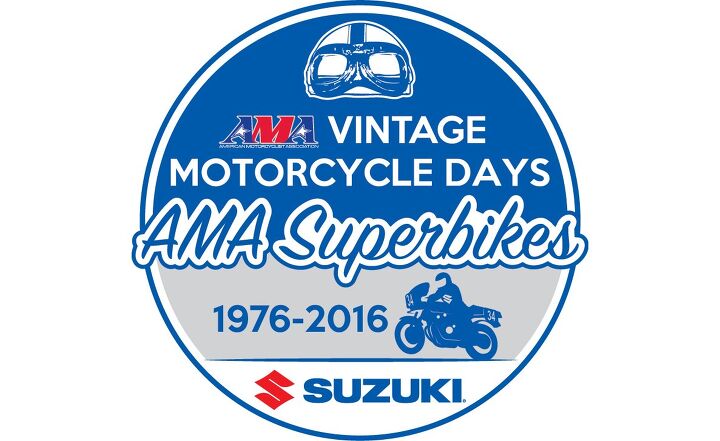 suzuki sponsors history of ama superbike display at vintage motorcycle days
