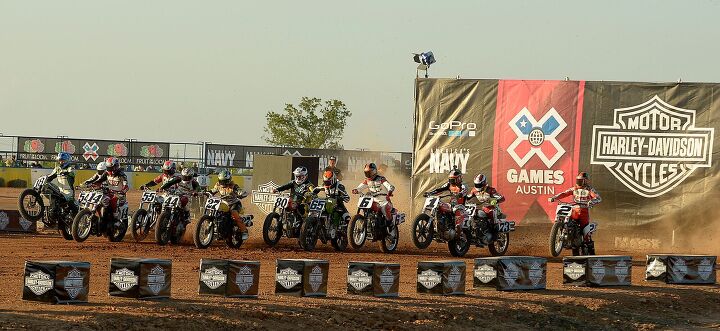 harley returns to x games flat track with next generation motorcycle, X Games Half Mile Austin TX 6 4 2015