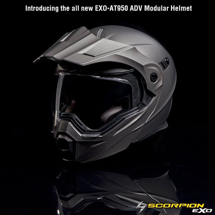 scorpion introduces a modular adventure touring helmet, EXO AT950 Matte Anthracite