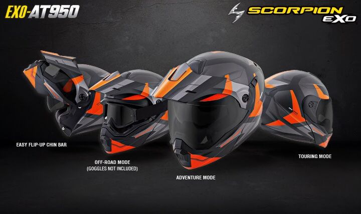 scorpion introduces a modular adventure touring helmet, 3 Years of Design Engineering 3 Modes 3 Shell Sizes 1 Helmet