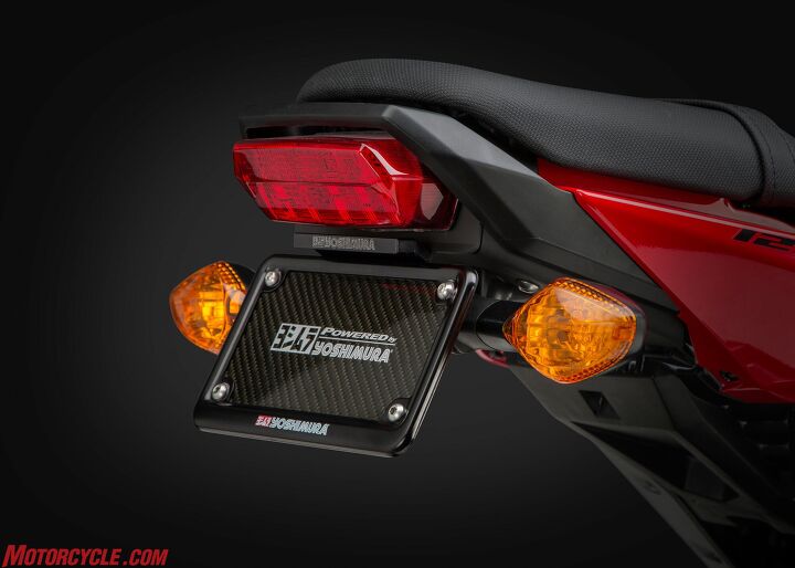 yoshimura introduces products for new 2017 honda grom, Yoshimura s Fender Eliminator Kit cleans up the back end nicely on the new Grom