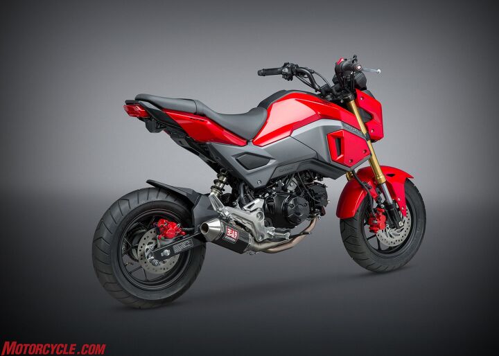 yoshimura introduces products for new 2017 honda grom, Honda s 2017 Grom with the Race Series RS 2 mini carbon in Works Finish