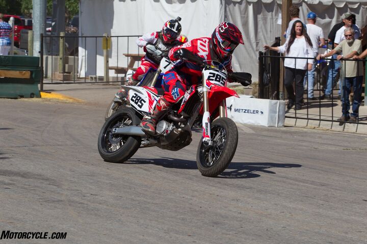 gage mcallister and josh jackson dominate sturgis ama supermoto round, Malcolm Barker 285 fought his way through the pack to score his first ever National win