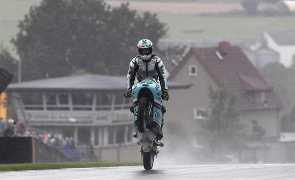 andrea locatelli shines in rain drenched moto3 race at sachsenring
