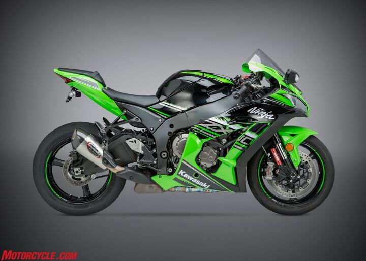 yoshimura announces alpha t exhaust for zx 10r gsx r1000 and yfz r1, Alpha T Street Series stainless slip on with the Kawasaki ZX 10R