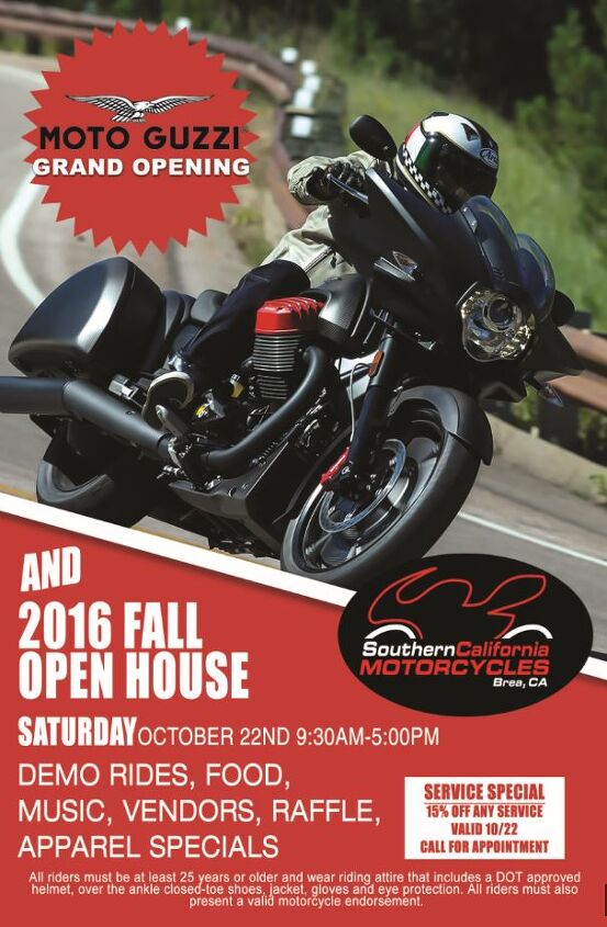 southern california motorcycles opening moto guzzi dealership