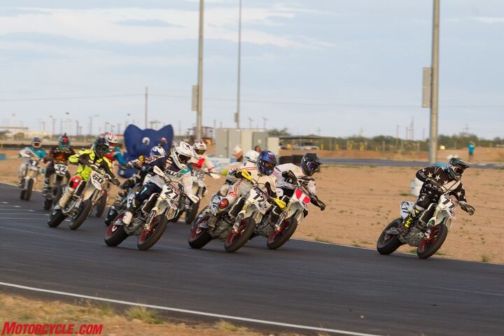 results from ama supermoto season finale, Road racer Larry Pegram 72 made a Supermoto comeback at Tucson and took the holeshot in both Mains