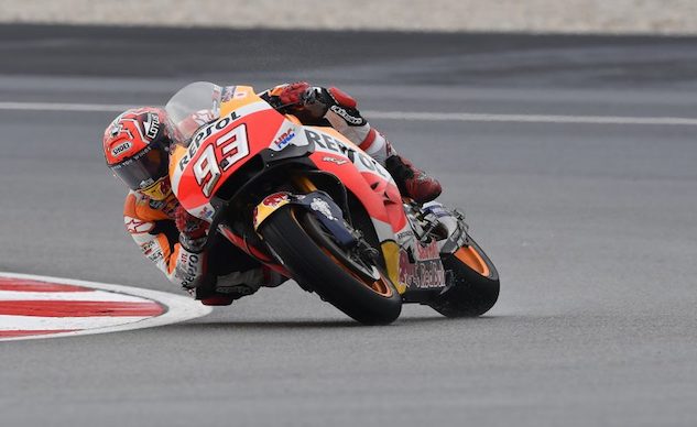marquez crashes out of podium battle remounts and finishes 11th