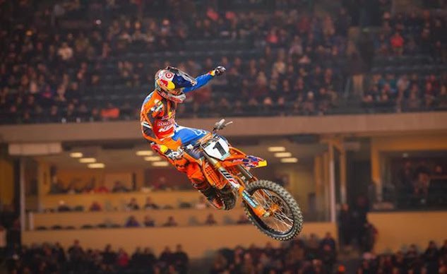 ryan dungey leads red bull ktm factory racing team to a 1 2 finish at anaheim ii