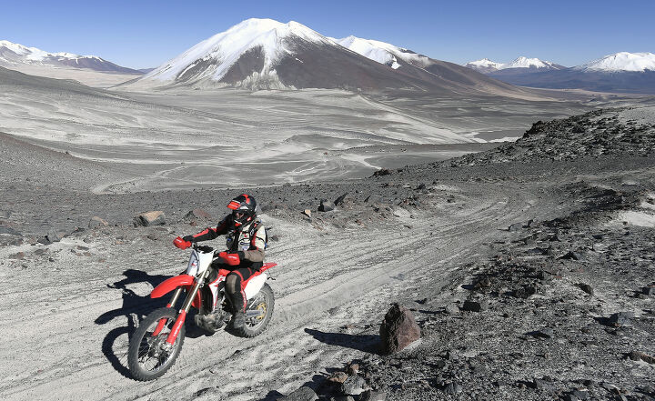 metzeler mc 360 carries riders from zero to 19 000 feet in 24 hours for three records, Salvo Pennisi on the Honda CRF450RX