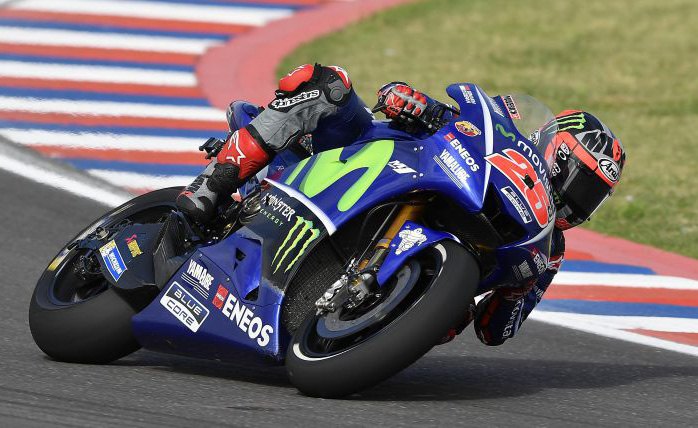 movistar yamaha motogp s vinales leads timing sheets after first day in argentina