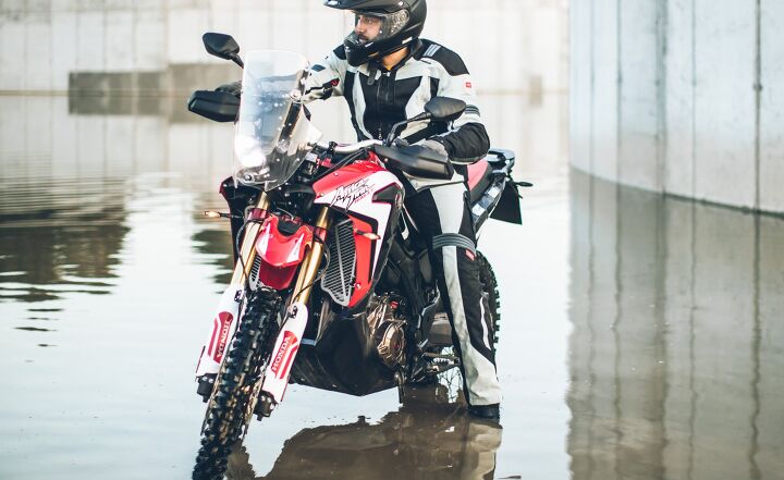 spidi test rider and an africa twin rally have some fun