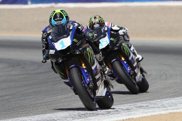 motoamerica results from the monterey peninsula, Gerloff 1 outlasted Beach 95 for the Supersport win Photo Brian J Nelson