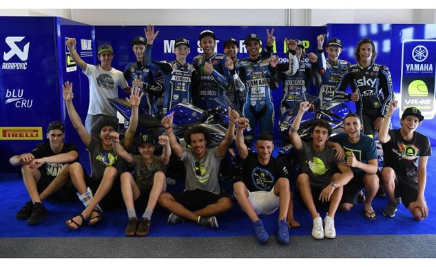 master camp students meet valentino rossi in misano