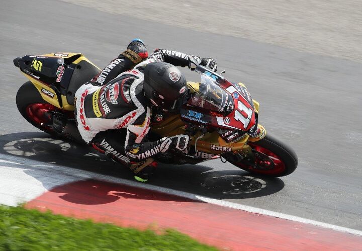 motoamerica heads to pittsburgh international race complex for round eight, Mathew Scholtz turned heads when several MotoAmerica teams tested at Pittsburgh Int l Race Complex and none were faster than the Yamalube Westby Racing rider