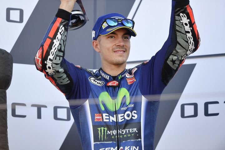 double podium for movistar yamaha at silverstone, Maverick Vinales sits third in the championship standings with 170 points