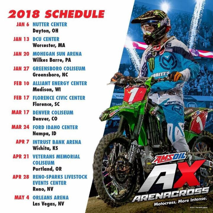 2018 amsoil arenacross schedule announced