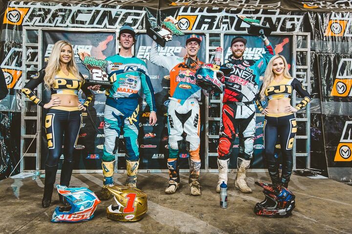 cody webb wins 2017 ama endurocross championship title, Webb center Tremaine left and Graffunder took the Ontario Podium Photography Tanner Yeager