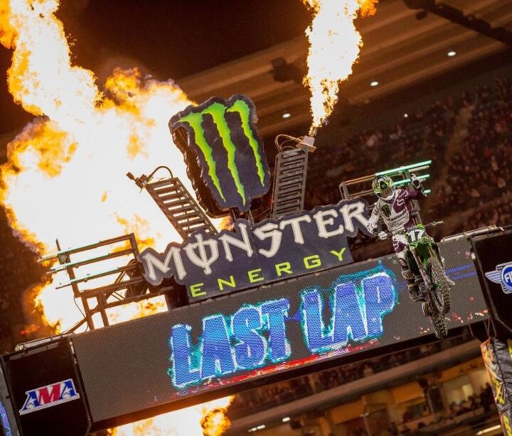 eli tomac takes inaugural monster energy supercross triple crown win in anaheim, Joey Savatgy takes his first overall Main Event win and overall victory win at the first ever Triple Crown Photo credit Feld Entertainment Inc