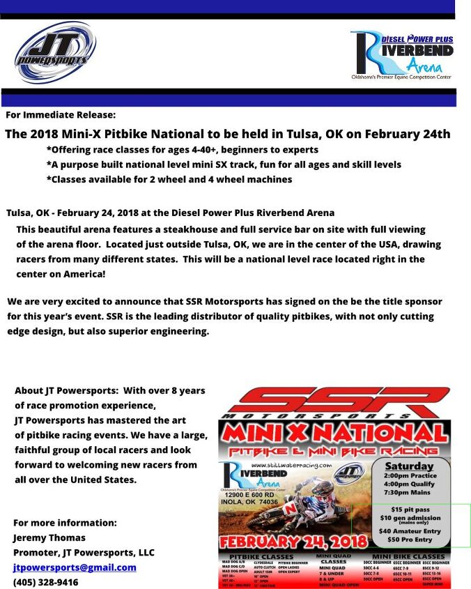 ssr motorsports mini x national pitbike and mini bike racing