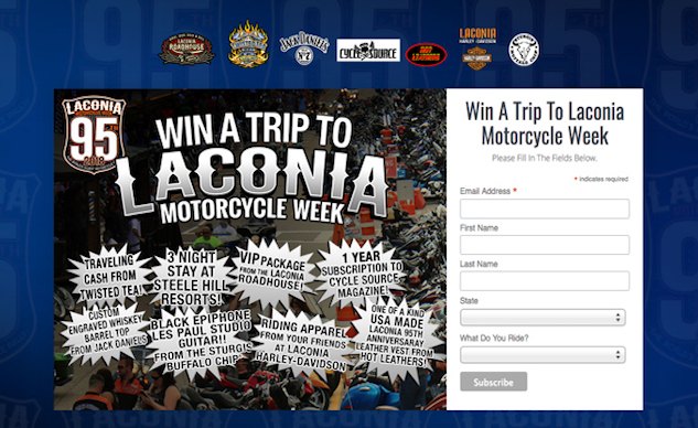 hot leathers sponsors multiple prize win a trip to laconia bike week contest