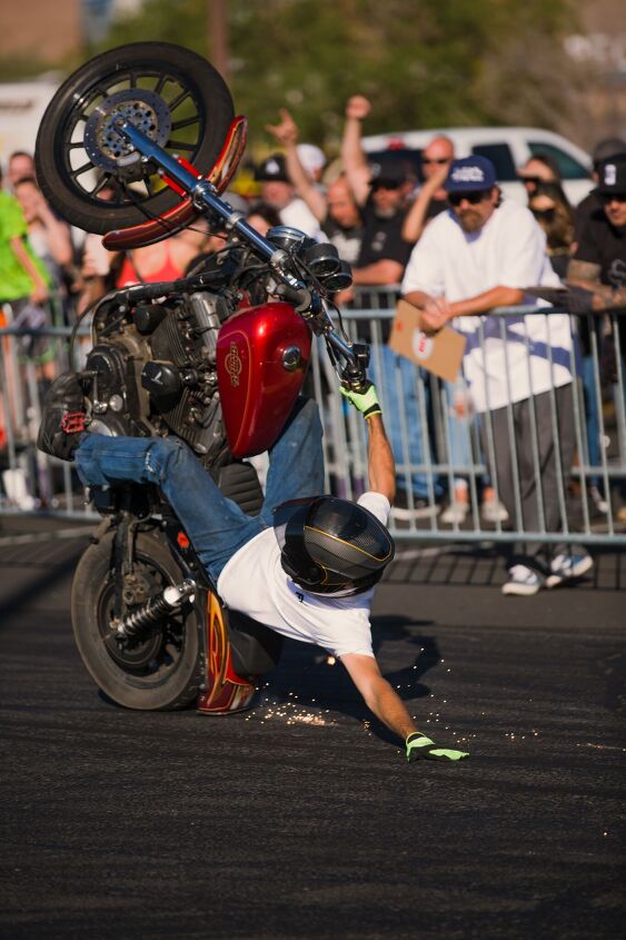 the bell brawl at phoenix bike fest a v twin stunt competition show down