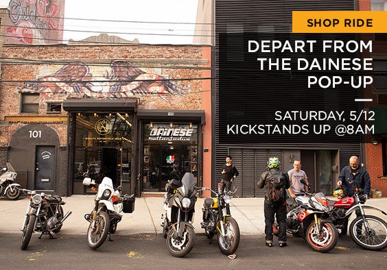 dainese pop up shop at union garage nyc now online