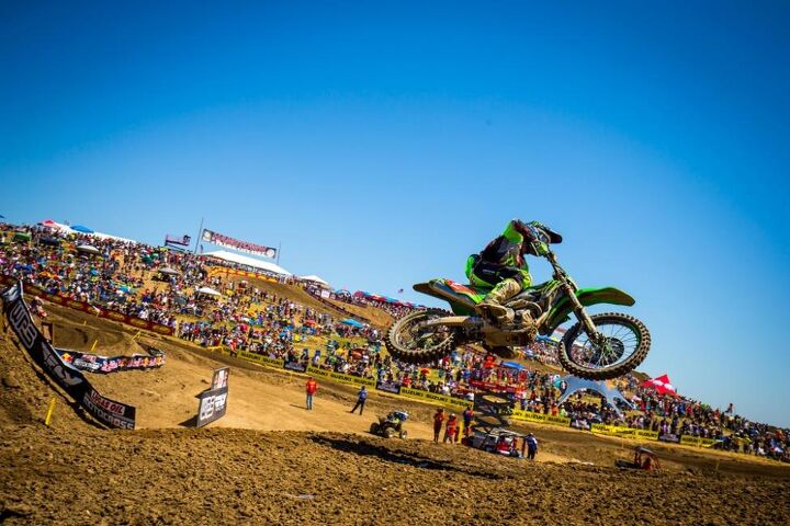 lucas oil pro motocross championship round 1 hangtown results, Eli Tomac swept both 450 Class motos with a pair of come from behind efforts to earn his second straight Hangtown win Photo Rich Shepherd