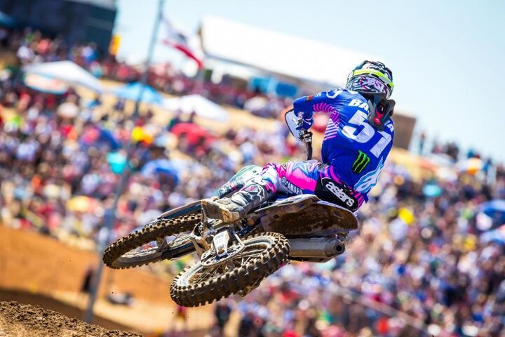lucas oil pro motocross championship round 1 hangtown results, Justin Barcia earned his first podium finish since 2016 in third Photo Rich Shepherd
