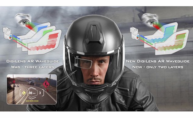 digilens announces new two layer ar waveguide display for smart helmets